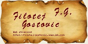 Filotej Gostović vizit kartica